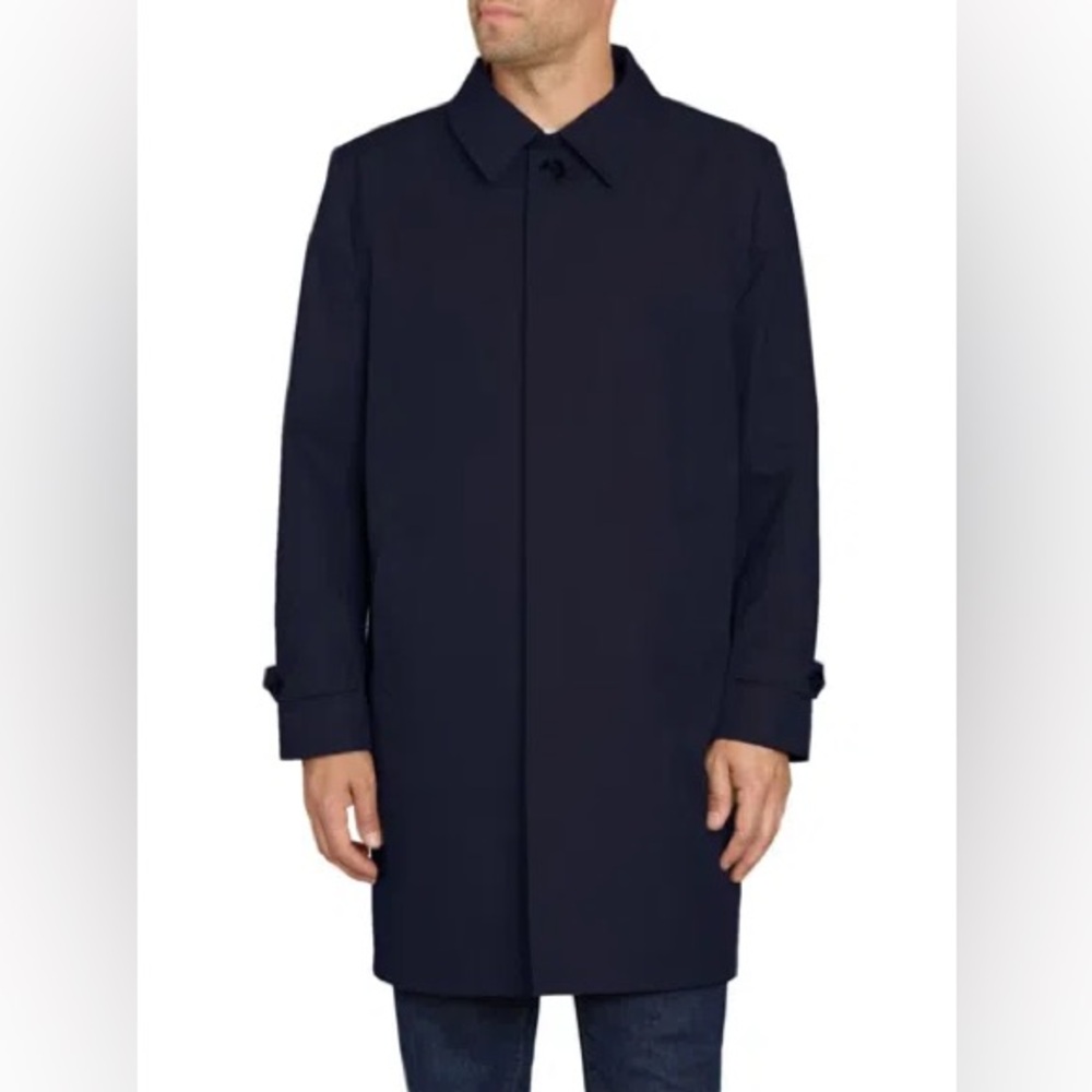 NWT SAM EDELMAN Single Breasted Trench Coat Men’s Size XL Navy
